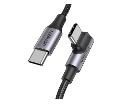 Kabel USB UGREEN Kabel USB-C do USB-C kątowy US334 5A PD 100W 1m czarny